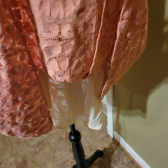 Free People Mauve Lace Slip on Dress - Picture 7 of 10